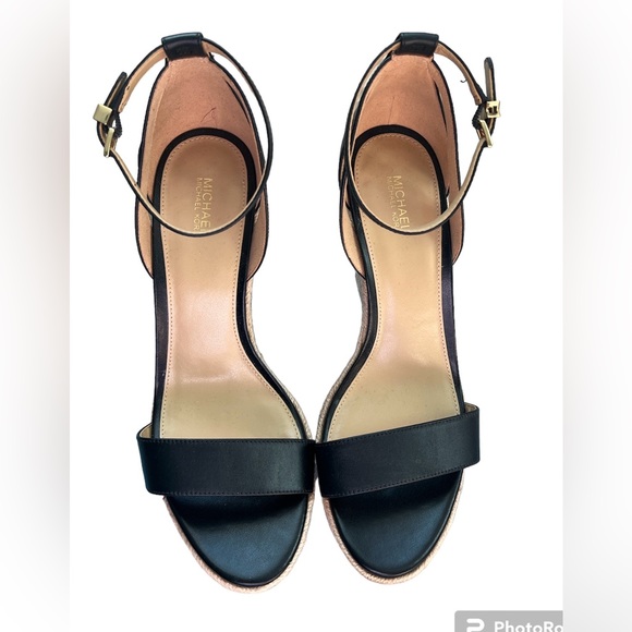 Michael Kors Black Wedge Sandals. Size 10M. NWOT. - Picture 1 of 6